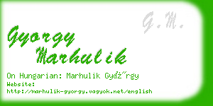 gyorgy marhulik business card